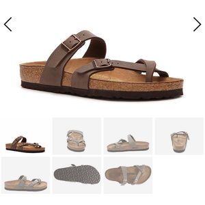 Brown leather Birkenstock sandals